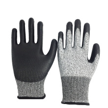 Wholesale New CE Certificate Grey PU Coated Gloves industriales laser cutting machine Cut Resistant Level 5